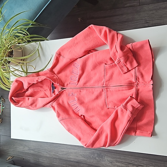 Tommy Hilfiger Pink Zip-Up Hoodie Size S - Picture 1 of 4